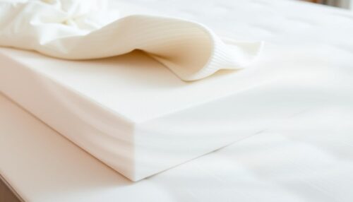 Compressing foam mattress topper