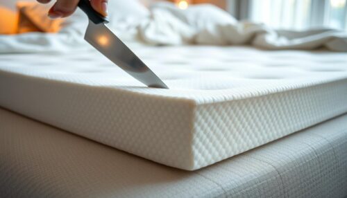 can a memory foam mattress topper be cut