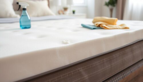 how to clean dog pee out of a memory foam mattress topper