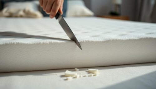 how to cut memory foam mattress topper